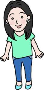 女の子が優しい表情をしている